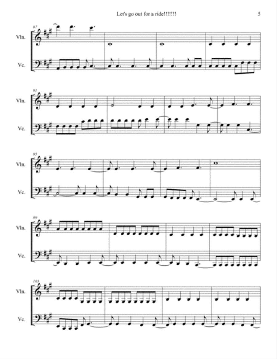 Let's Go Out For a Ride Small Ensemble scores gallery preview page 5