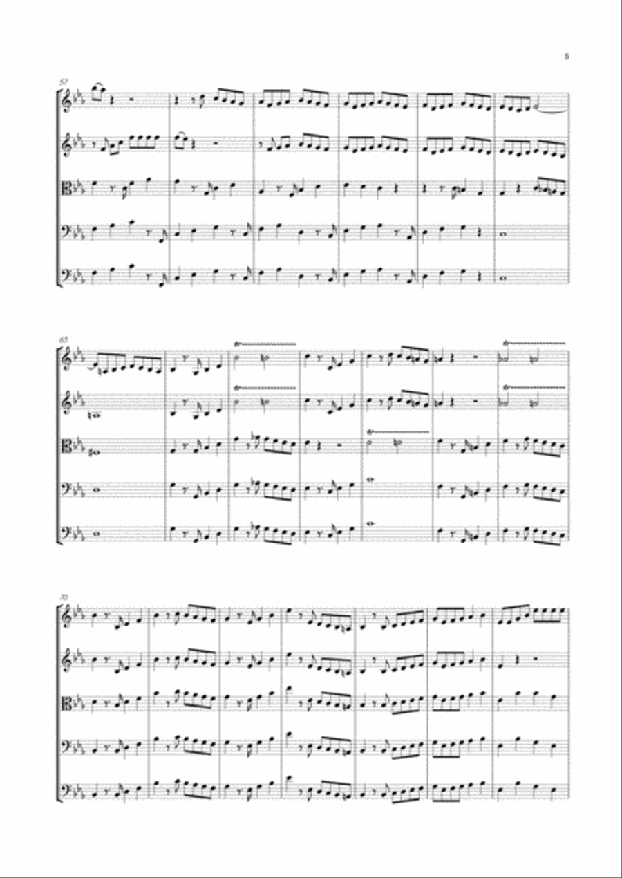 Mendelssohn - String Symphony No.6 in E flat major, MWV N 6 String Orchestra scores gallery preview page 5