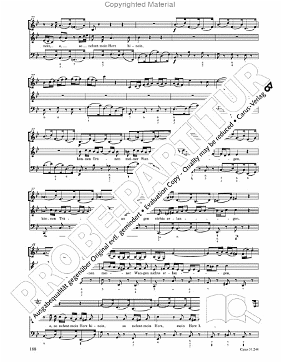 St. Matthew Passion (Matthaus-Passion) 4-Part scores gallery preview page 190