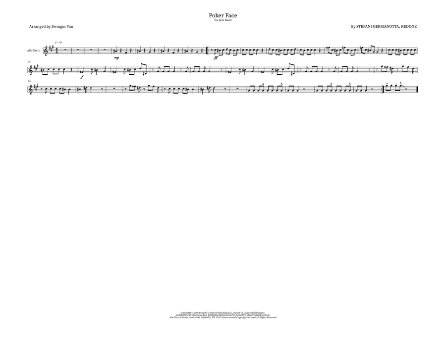 Poker Face Jazz Ensemble scores gallery preview page 5