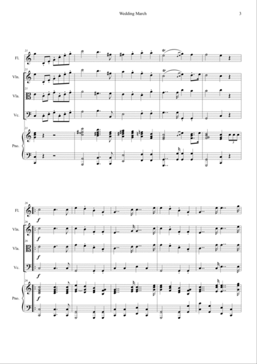 Wedding March Flute scores gallery preview page 3