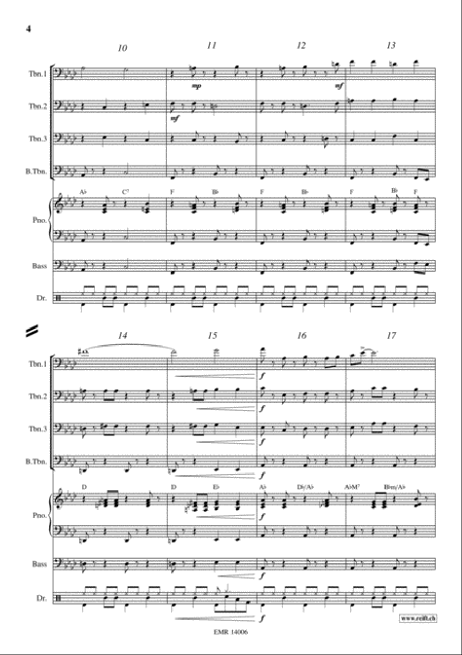 I Got Plenty O' Nuttin' Trombone Quartet scores gallery preview page 4