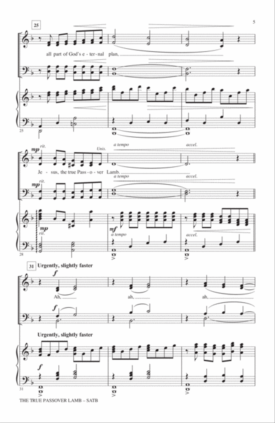 The True Passover Lamb 4-Part scores gallery preview page 4