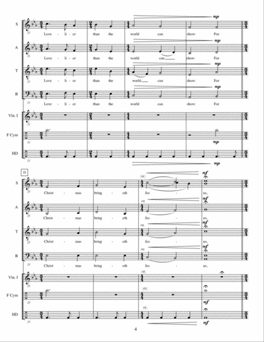 Three Christmas Motets Three Christmas Motets 4-Part scores gallery preview page 6