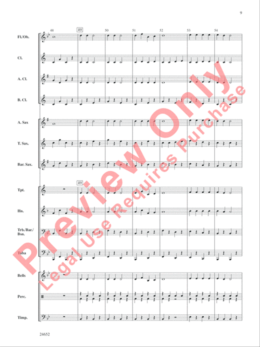 Winter Medley Winter Medley Concert Band scores gallery preview page 10