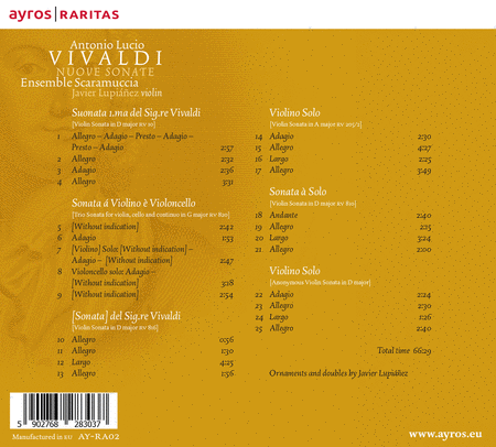 Antonio Lucio Vivaldi: Nuove Sonate