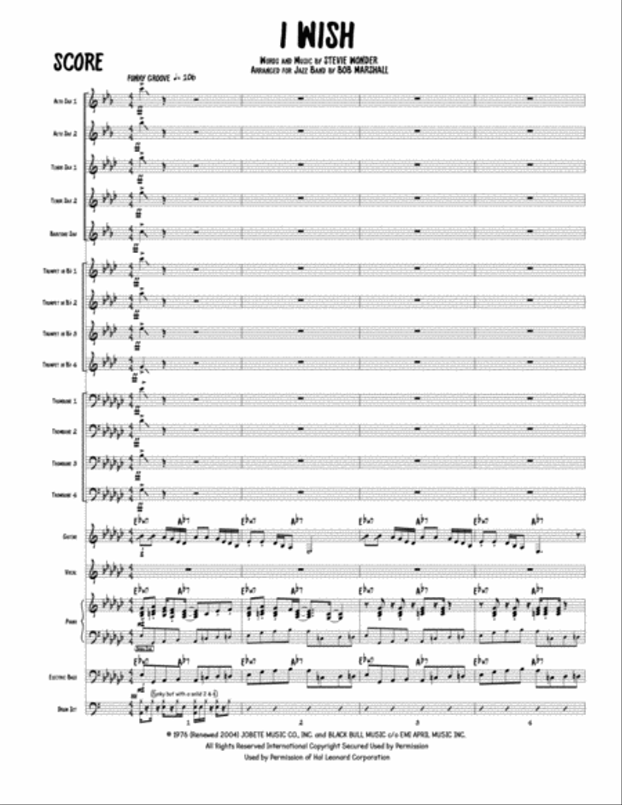 I Wish Jazz Ensemble scores gallery preview page 2
