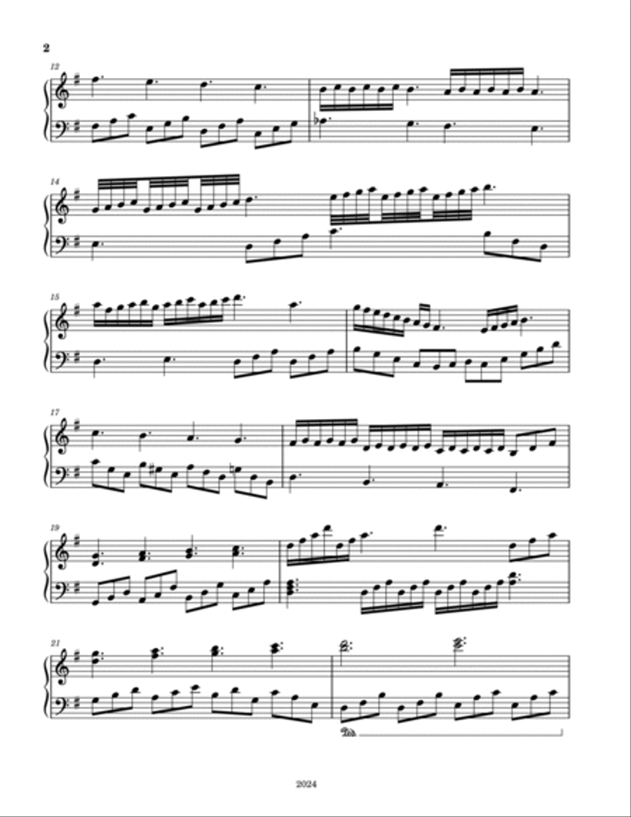 Piano Dream No. 10324 Piano Solo scores gallery preview page 2