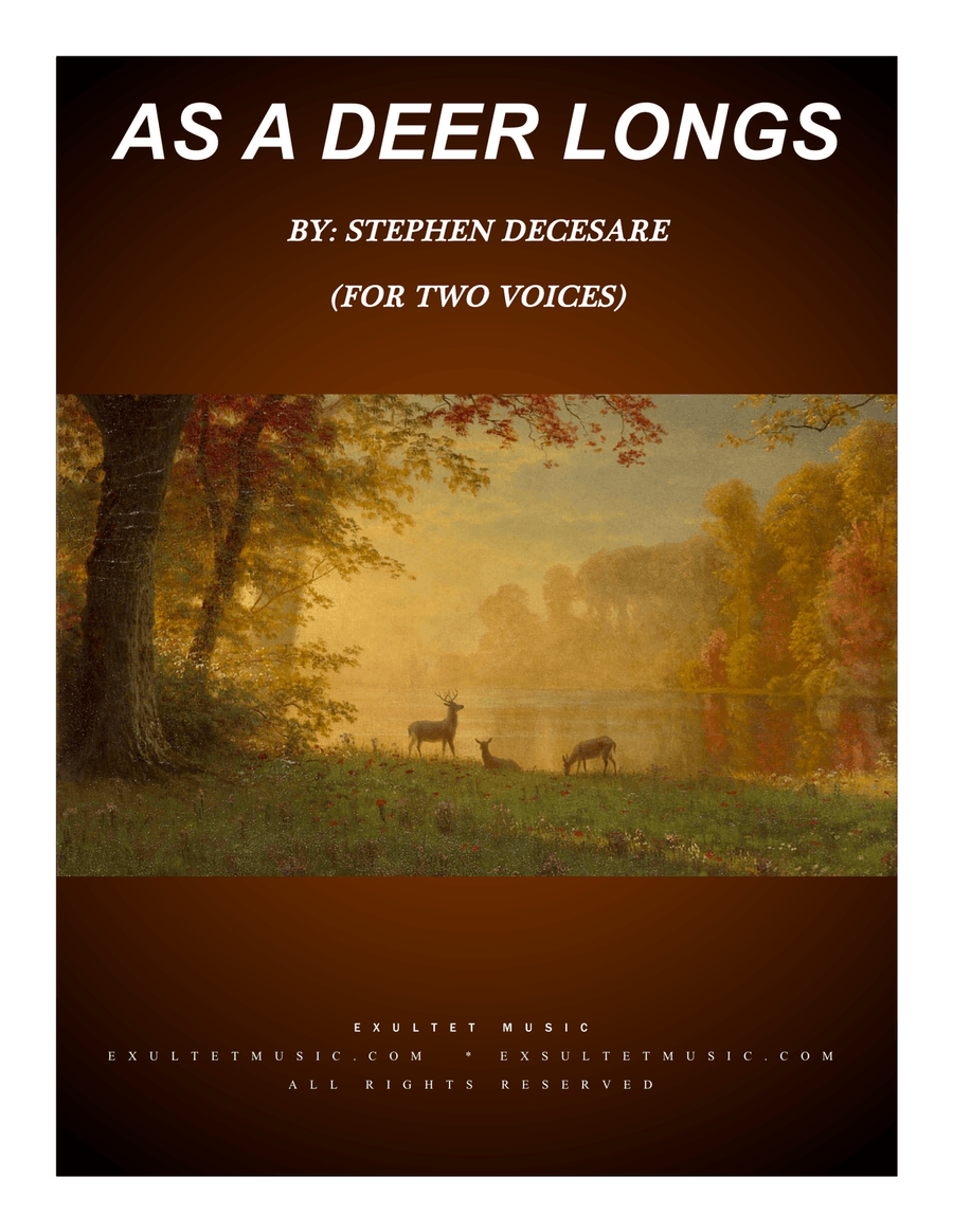As A Deer Longs (for Two Voices) Vocal Duet scores gallery preview page 1