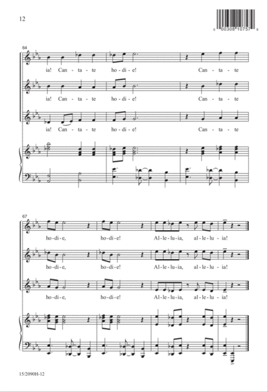Cantate Hodie! (Sing Today) SSA scores gallery preview page 13