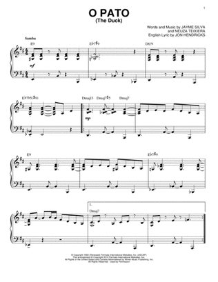 O Pato (The Duck) [Jazz version] (arr. Brent Edstrom)