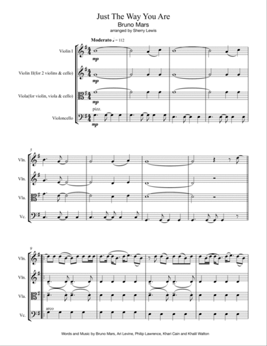 Just The Way You Are String Trio scores gallery preview page 4
