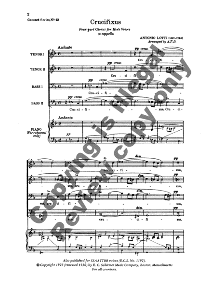 Crucifixus TTBB scores gallery preview page 3