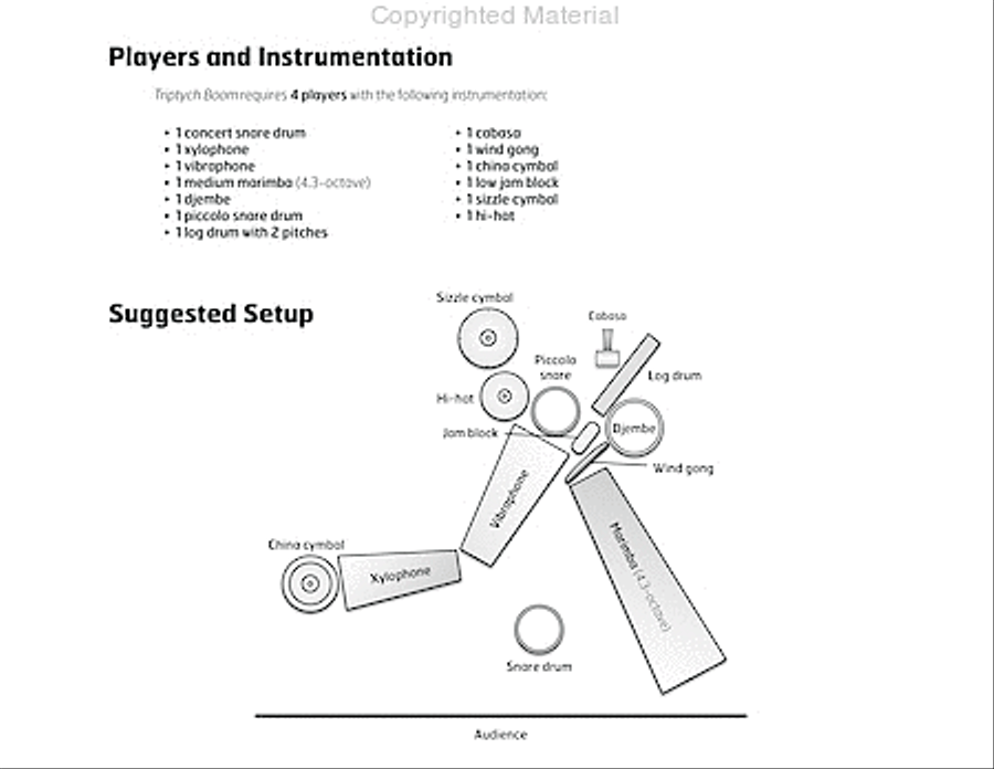 Triptych Boom Percussion Ensemble scores gallery preview page 4