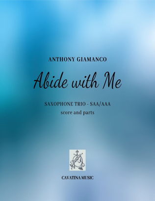Book cover for Abide with Me (saxophone trio)