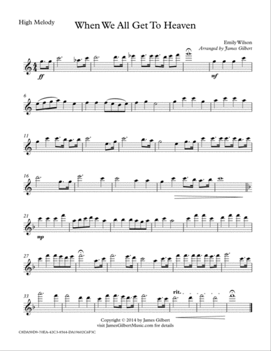 When We All Get To Heaven Small Ensemble scores gallery preview page 5