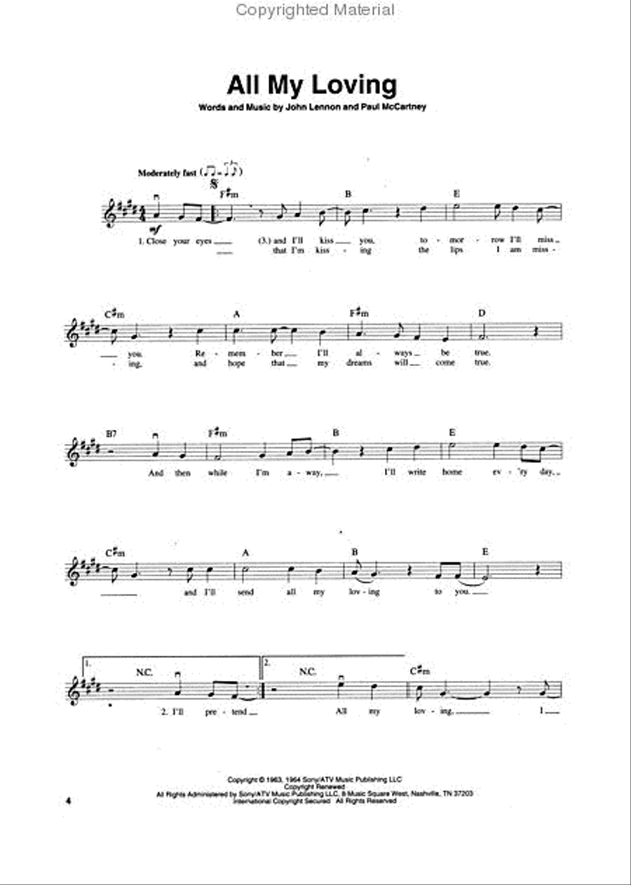 Lennon & McCartney Violin Solo scores gallery preview page 2