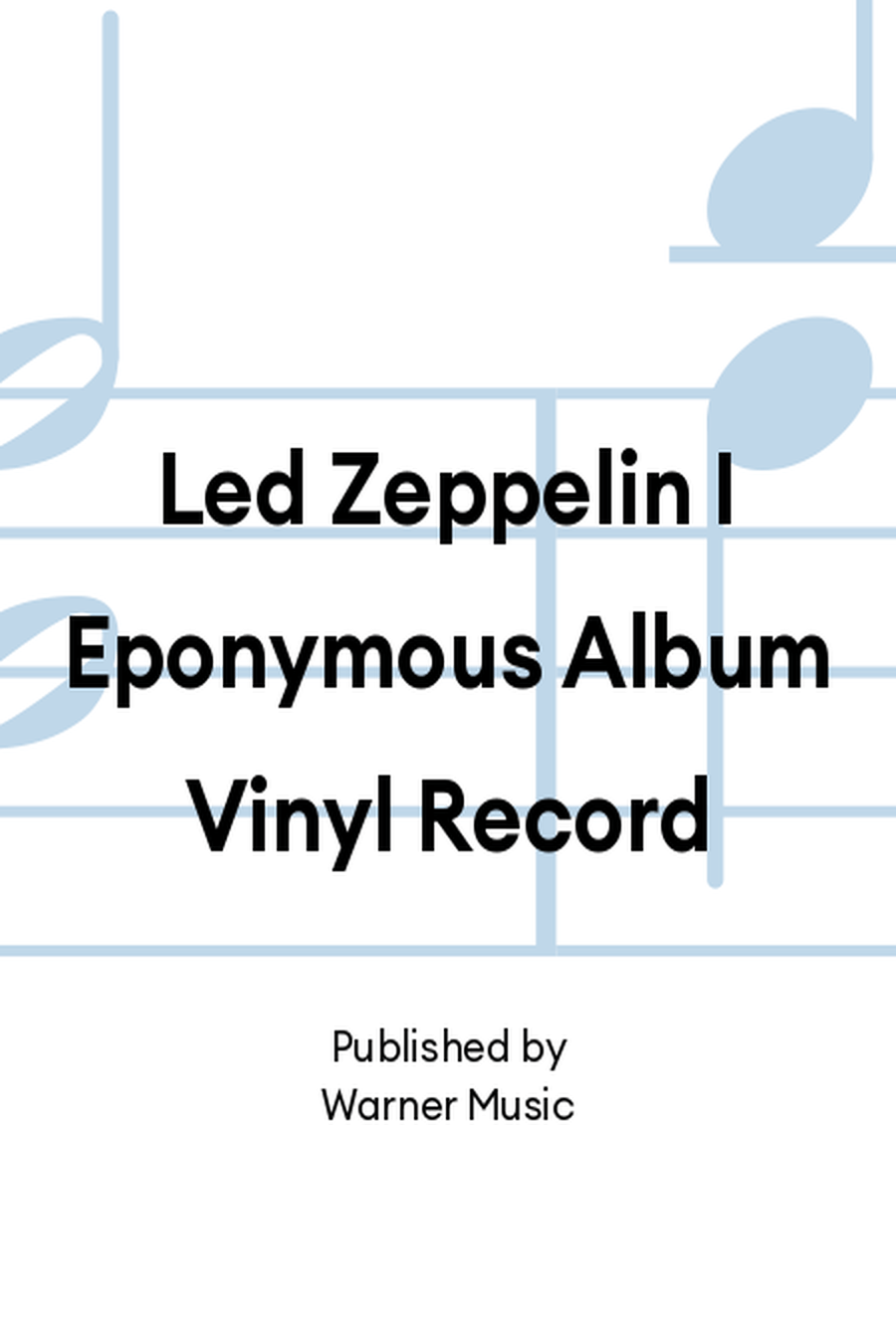 Led Zeppelin I Eponymous Album Vinyl Record Vinyl scores gallery preview page 1