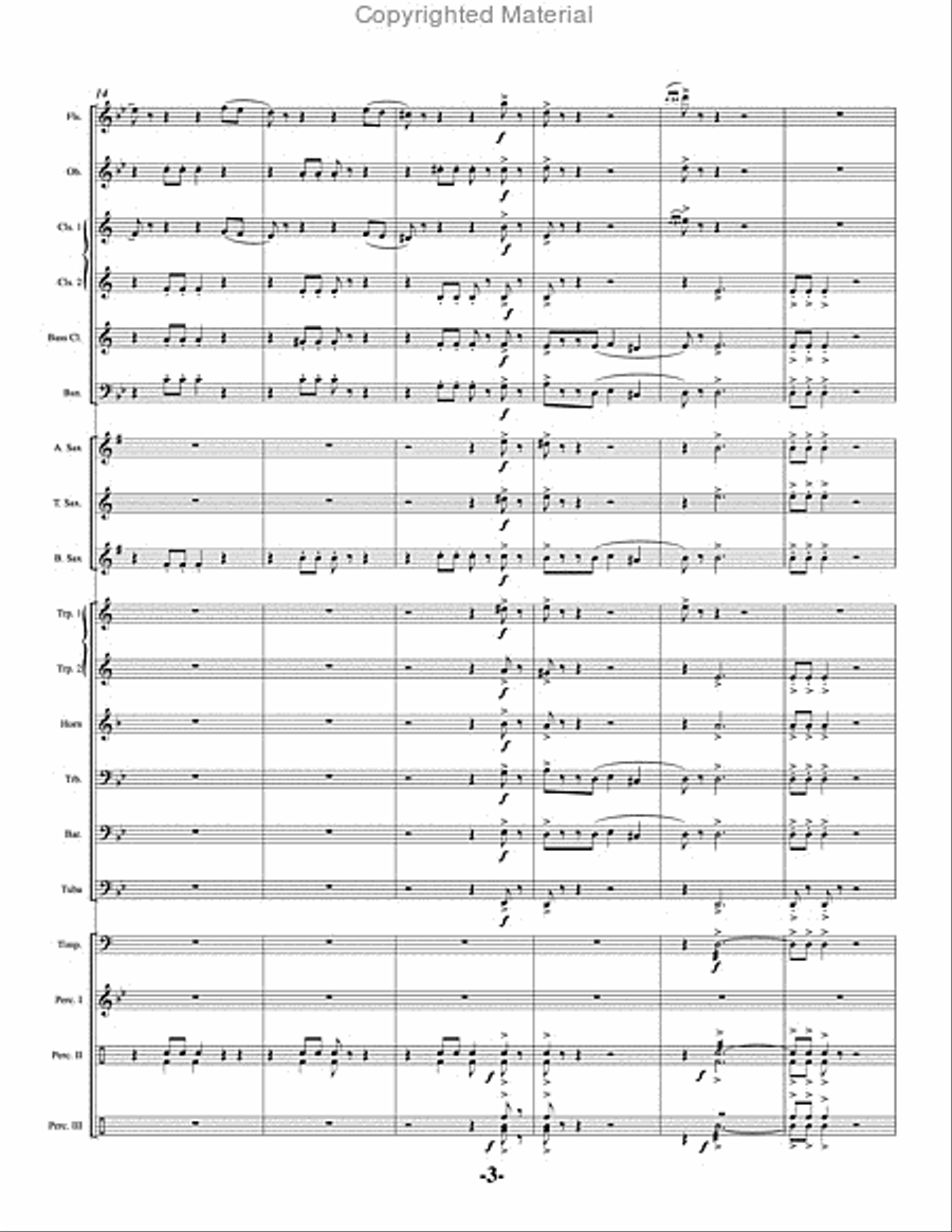 Teatime Tango Concert Band scores gallery preview page 4