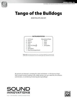 Book cover for Tango of the Bulldogs: Score