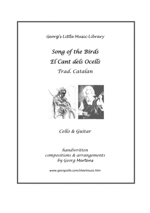 Book cover for Song of the Birds for cello & guitar