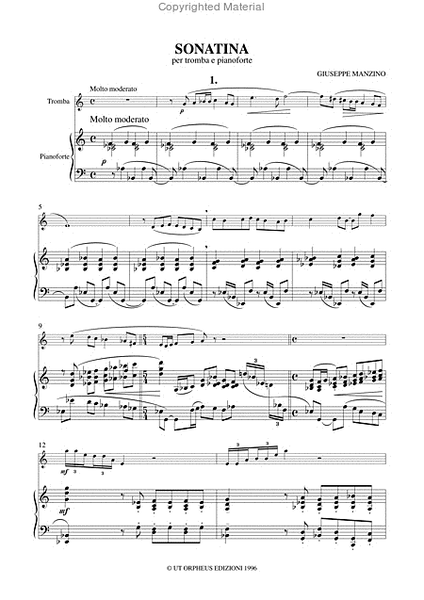 Sonatina for Trumpet and Piano (1961)