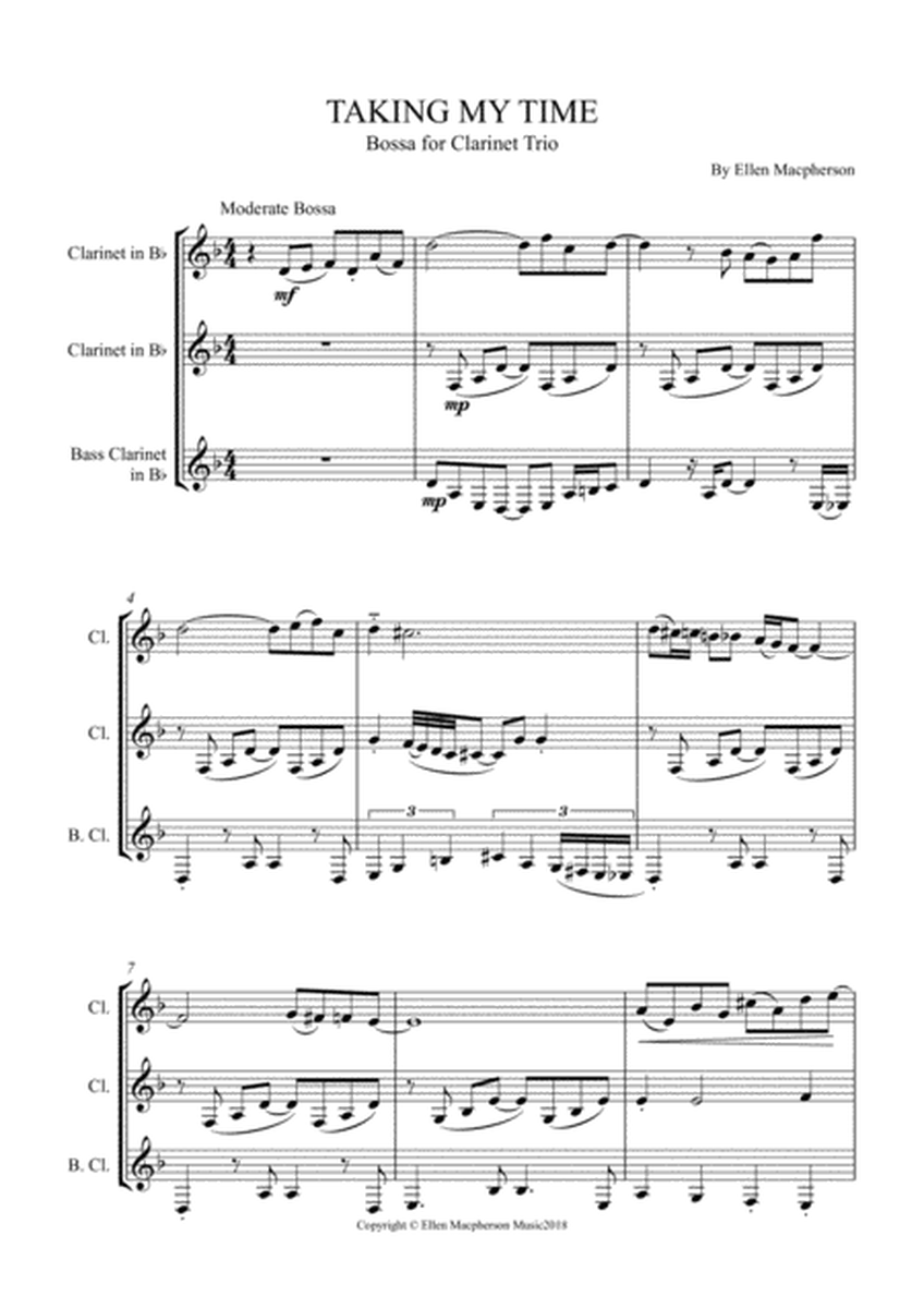 BOSSA NOVA - "TAKING MY TIME" - Clarinet Trio