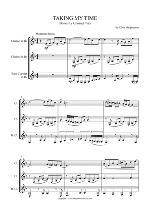 BOSSA NOVA - "TAKING MY TIME" - Clarinet Trio