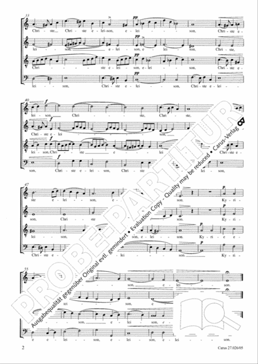 Mass in A minor Mass in A minor 4-Part scores gallery preview page 3