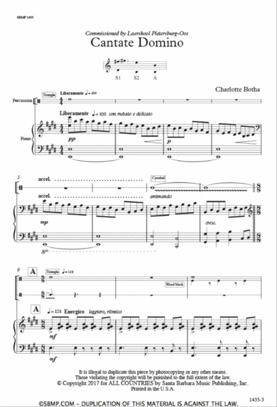 Cantate Domino - SSA Octavo SSA scores gallery preview page 2