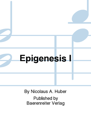 Book cover for Epigenesis I (1967/1968)