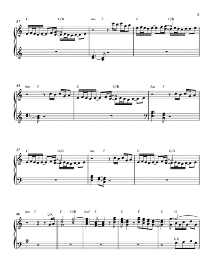 No Woman No Cry Organ Solo scores gallery preview page 3