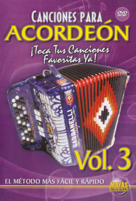 Canciones para Acordeon Volume 3 (Spanish)  - DVD