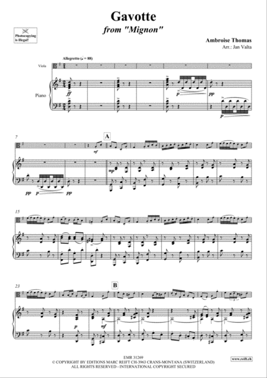 Gavotte Viola scores gallery preview page 3