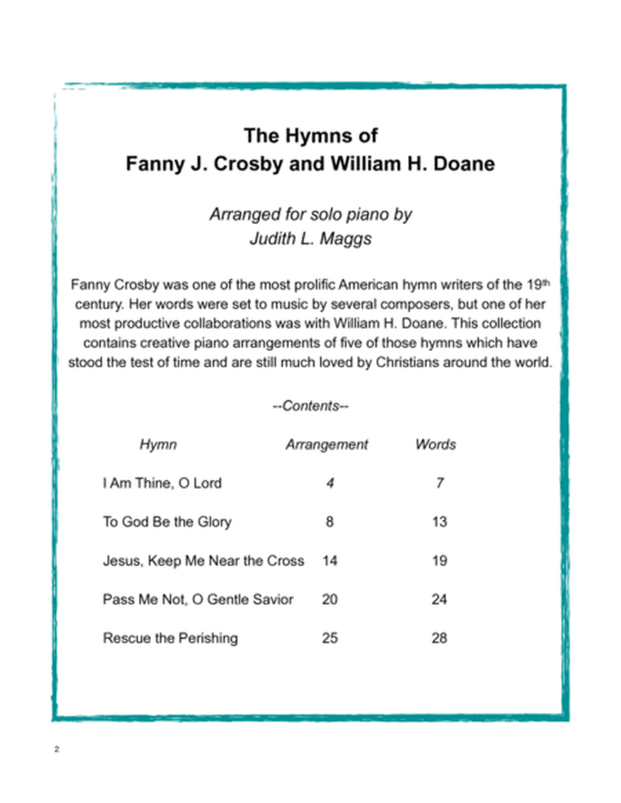 The Hymns of Fanny J. Crosby and William H. Doane (Collection) image number null