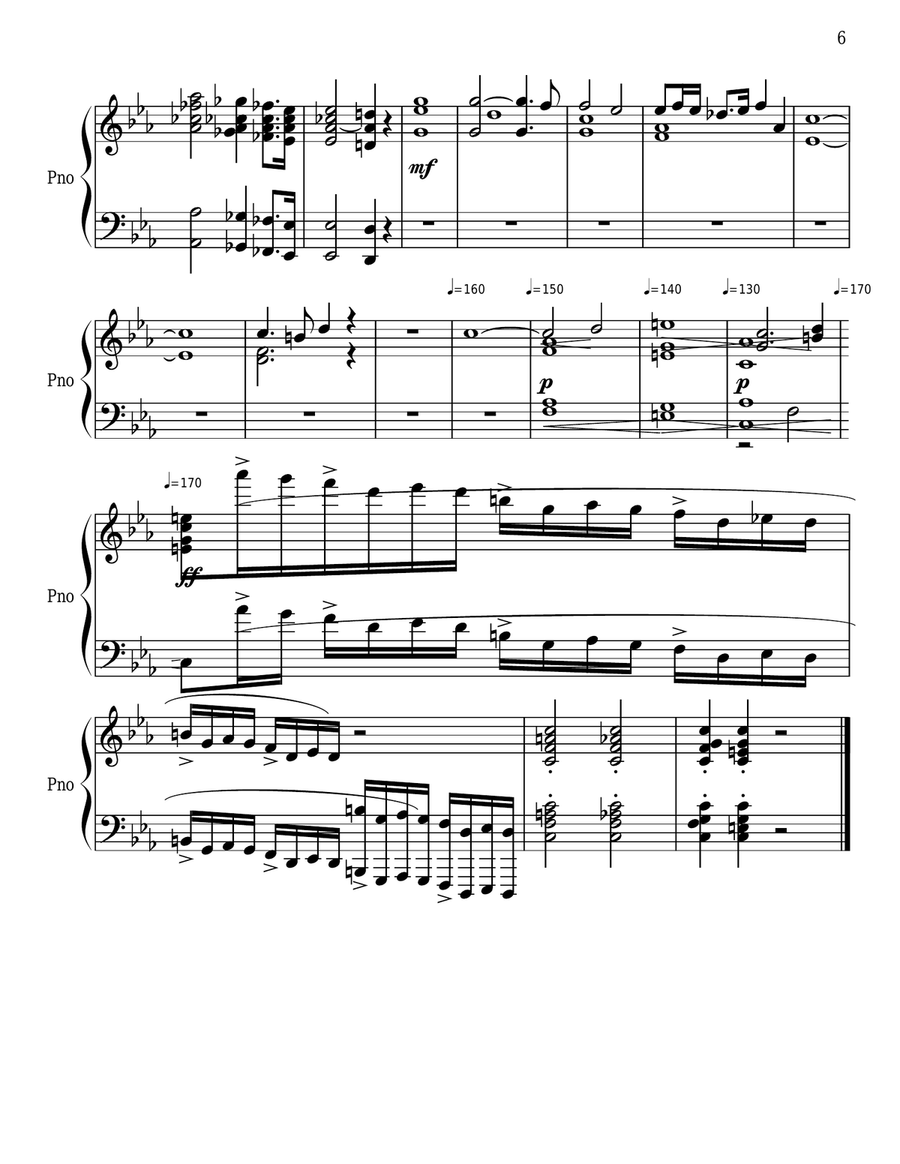 Revolutionary Etude Opus 10 Number 12 - Two Pianos, Four Hands Piano Method scores gallery preview page 6