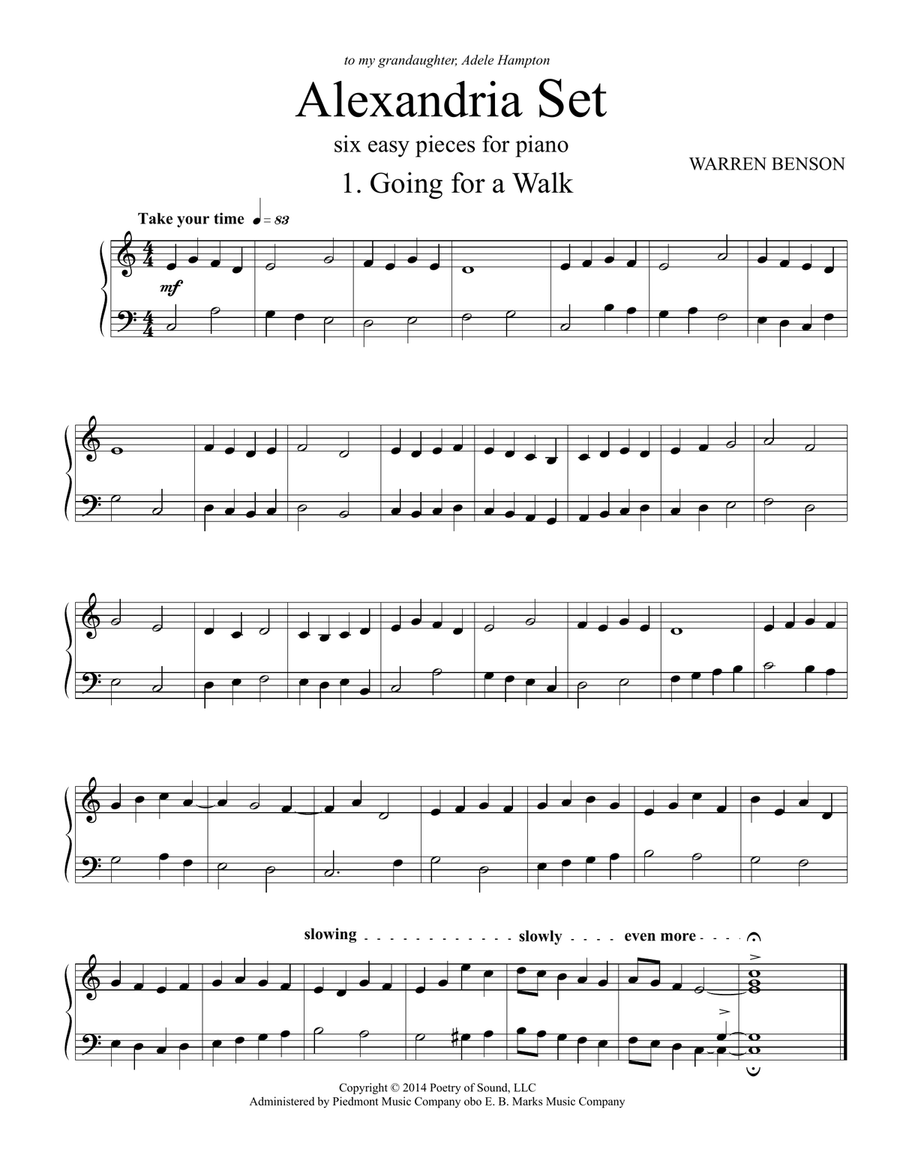 Alexandria Set Alexandria Set Piano Solo scores gallery preview page 1