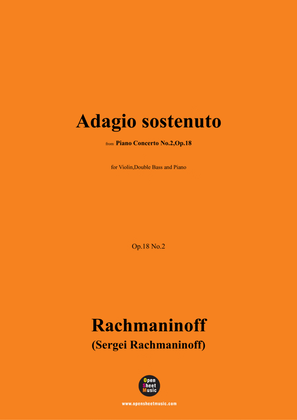 Book cover for Rachmaninoff-Adagio sostenuto,for Violin,Double Bass and Piano