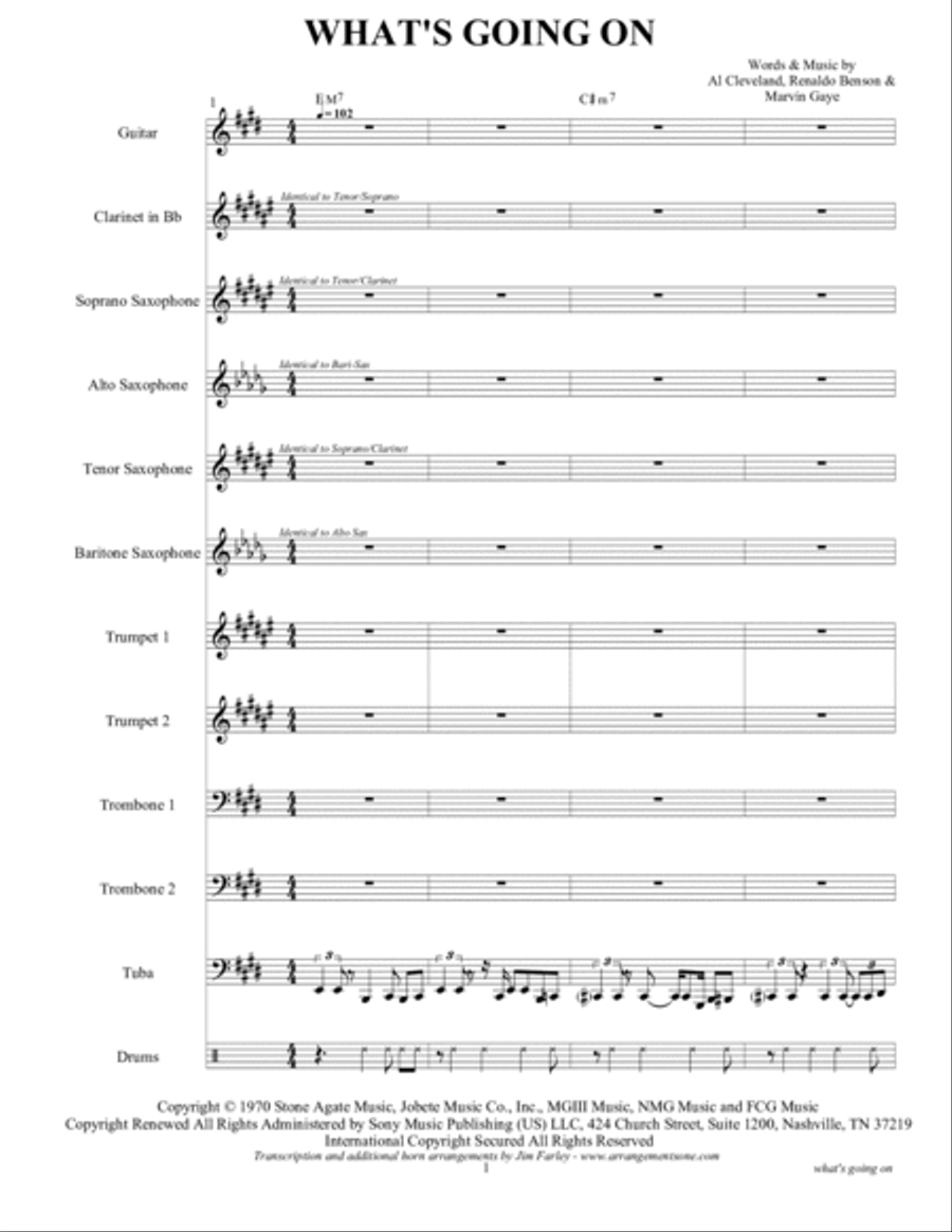What's Going On Clarinet scores gallery preview page 3