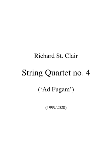 String Quartet no. 4 ('Ad Fugam') SCORE & PARTS image number null
