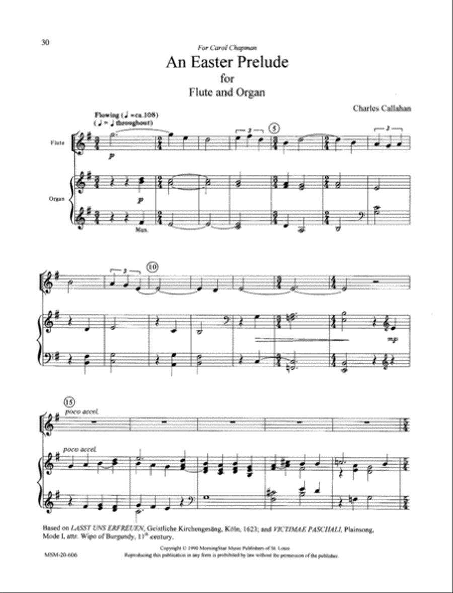 Preludes for Flute and Organ Flute Solo scores gallery preview page 7