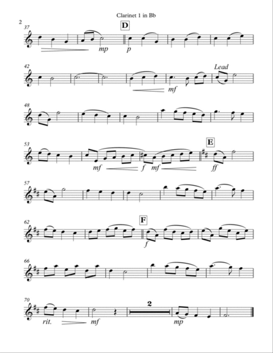 Dona Nobis Pacem (for Clarinet Quartet) Clarinet Quartet scores gallery preview page 6