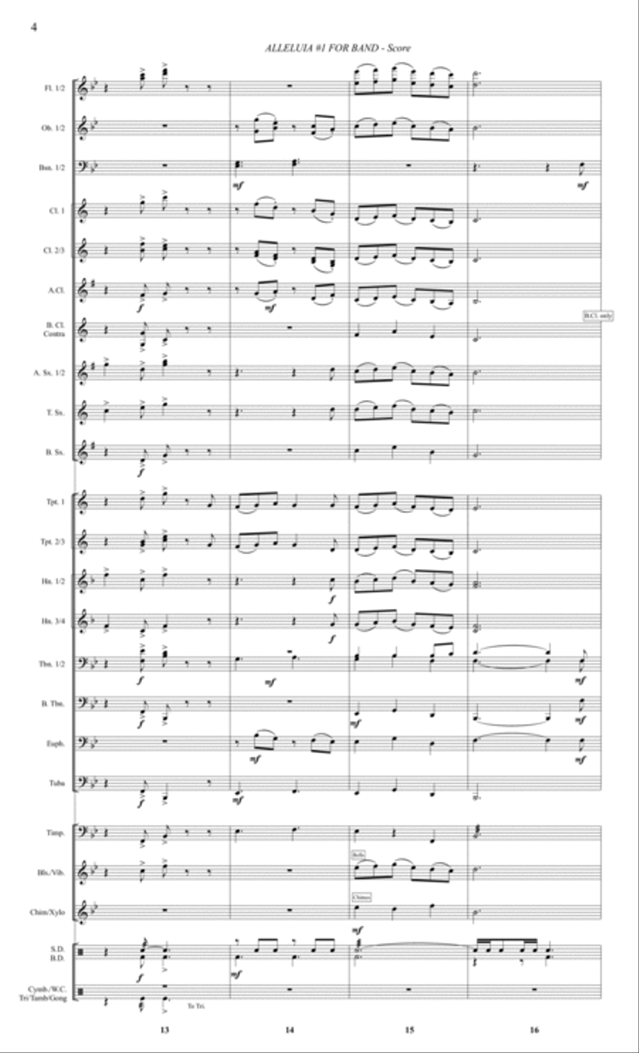 Alleluia No. 1 For Band Concert Band scores gallery preview page 5