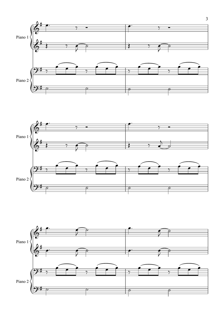 Comptine D'un Autre Été: L'après-midi Easy Piano scores gallery preview page 3