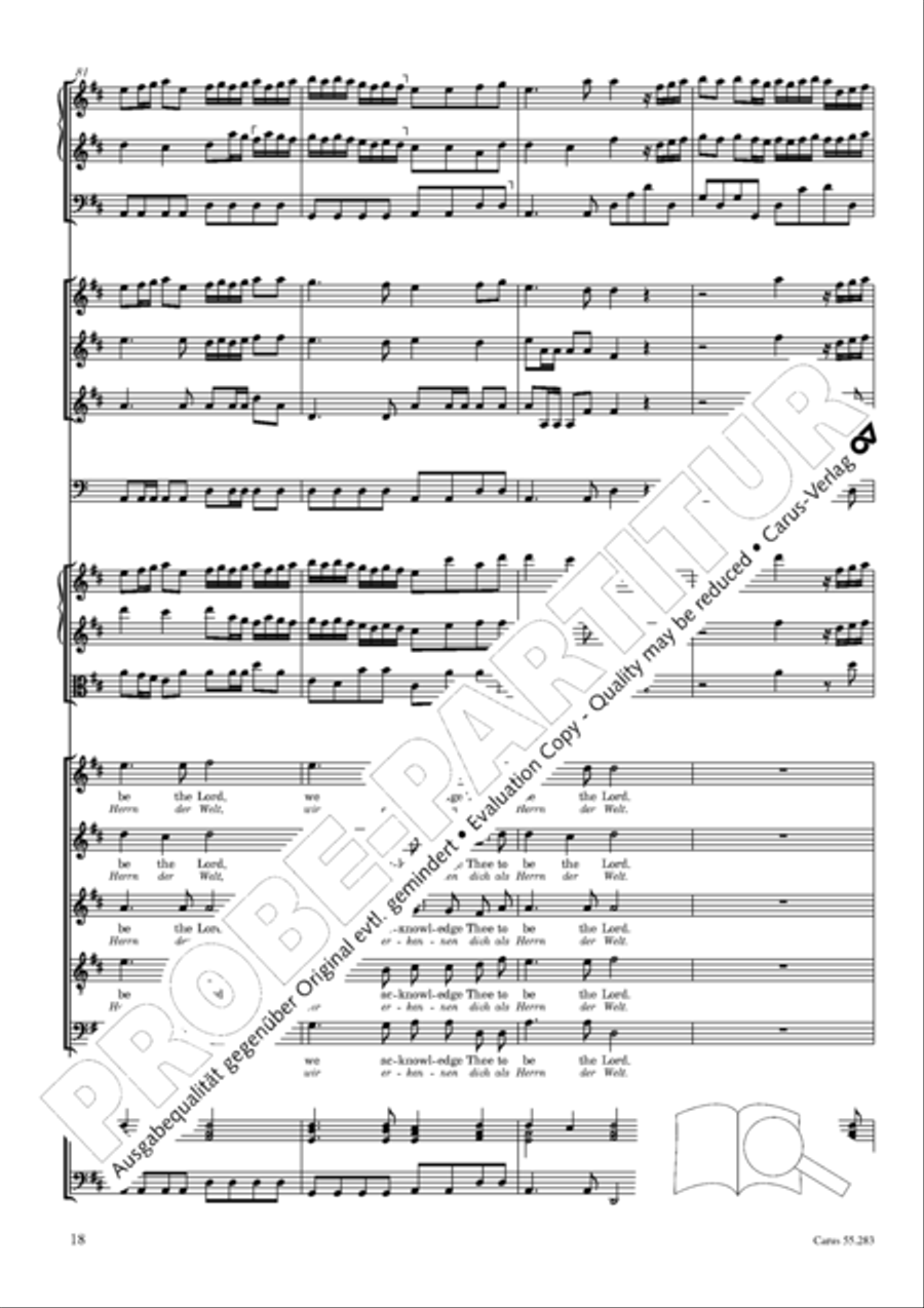 Te Deum for the Victory of Dettingen SSATB scores gallery preview page 35