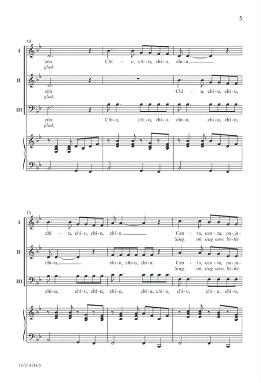 Chíu, Chíu, Chíu 3-Part scores gallery preview page 5