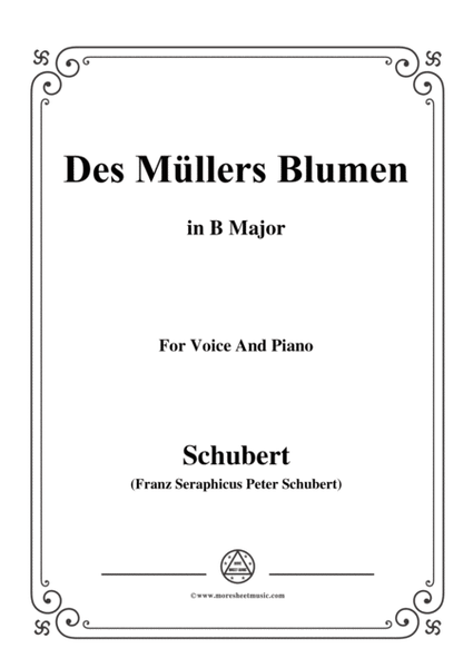 Schubert-Des Müllers Blumen in B Major,for voice and piano image number null