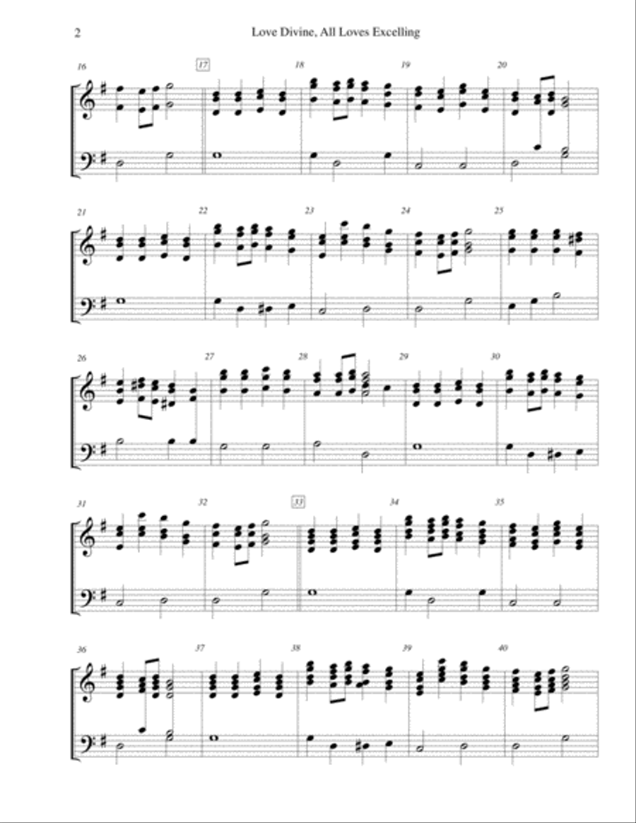 Love Divine, All Loves Excelling - for 3-octave handbell choir Love Divine, All Loves Excelling - for 3-octave handbell choir 3-Octaves scores gallery preview page 2
