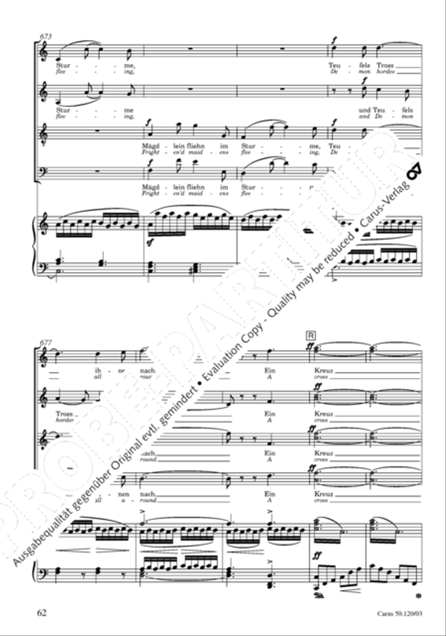 Christoforus + Das Tochterlein des Jairus (Gesamtausgabe, Bd. 9) 4-Part scores gallery preview page 63