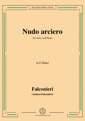 Falconieri-Nudo arciero,in G Major,for Voice and Piano